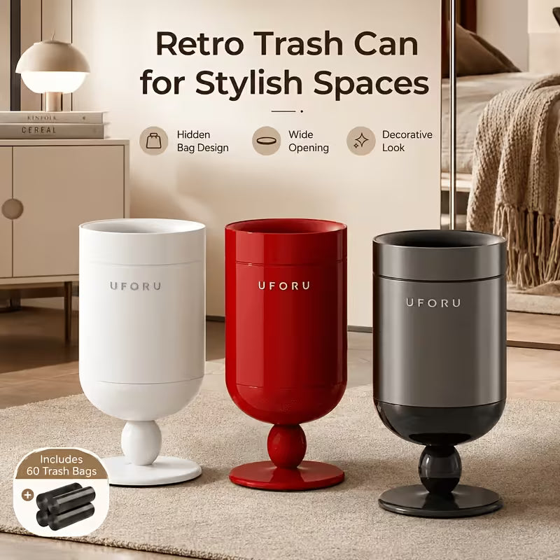 Wide Opening Waste Bin with Sliding Base