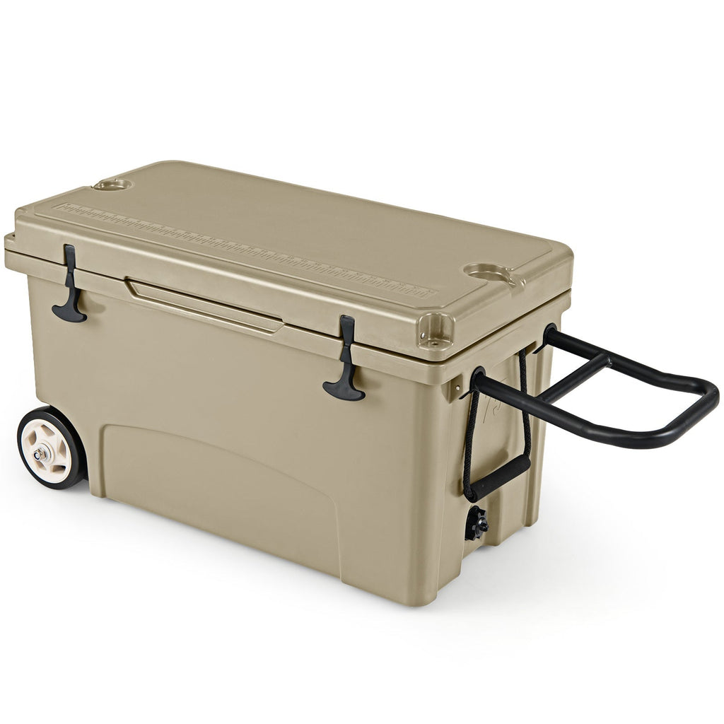 75 Quart Portable Hard Cooler with 6-Day Ice Retention and Wheels