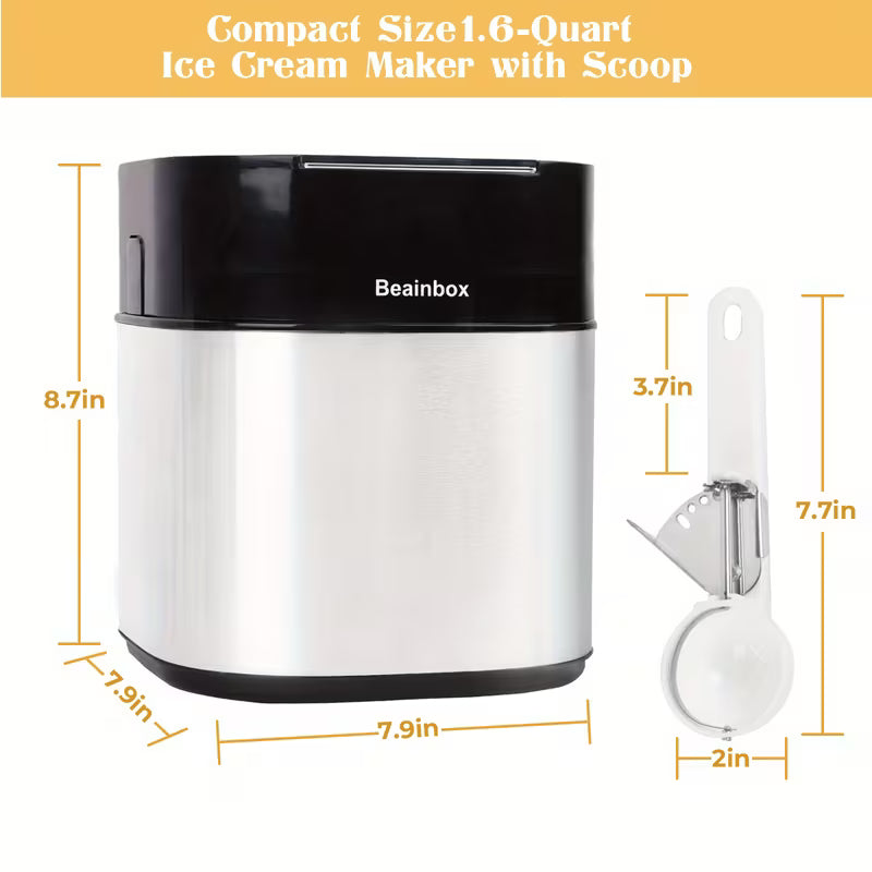 Automatic Ice Cream Machine with LED Display and Countdown Timer