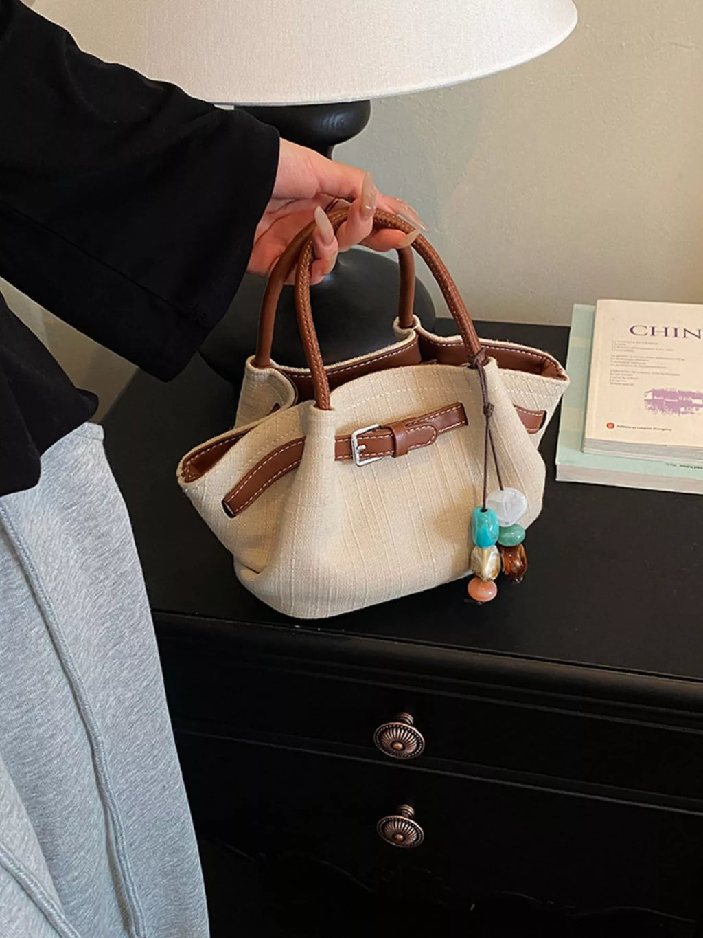 Buckle Decor Crossbody Bag