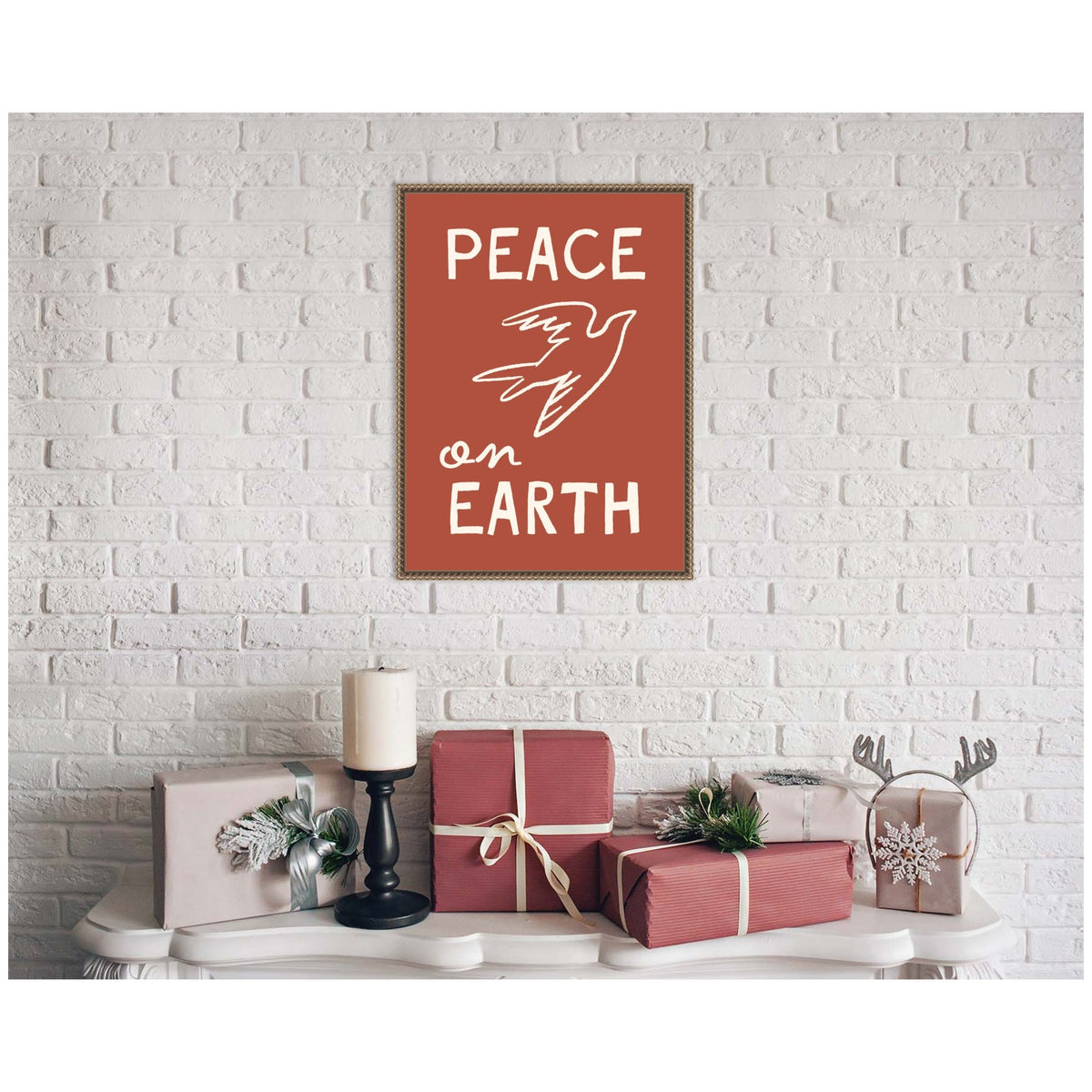 Peace on Earth by Kikiandnim Framed Canvas Wall Art Print