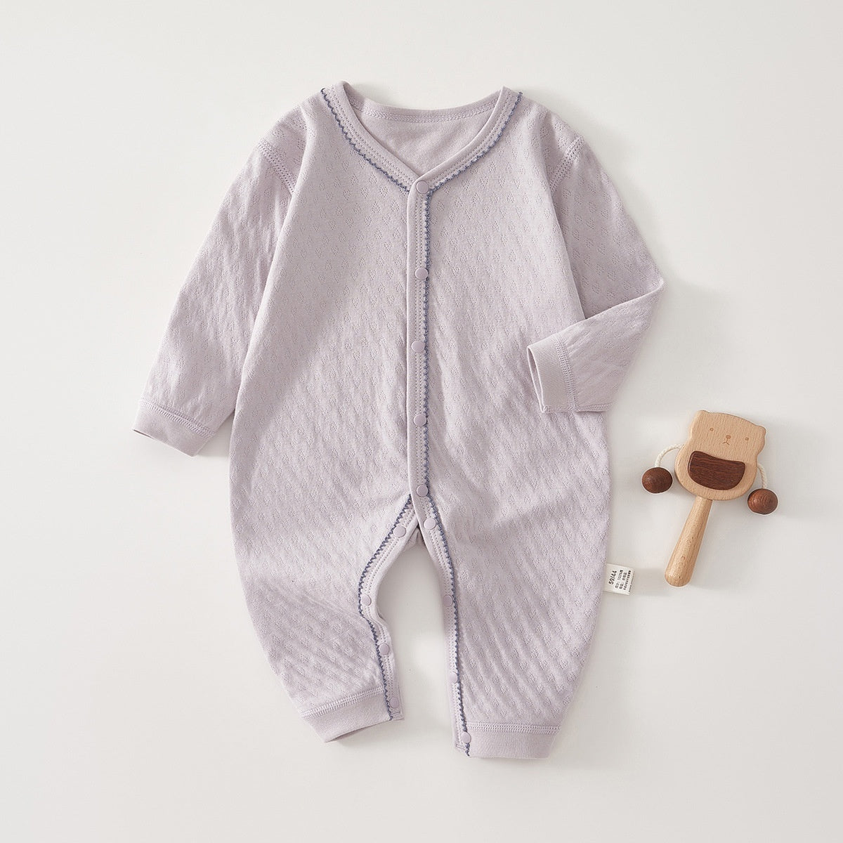 Pure Cotton Long-sleeve Baby Bodysuit