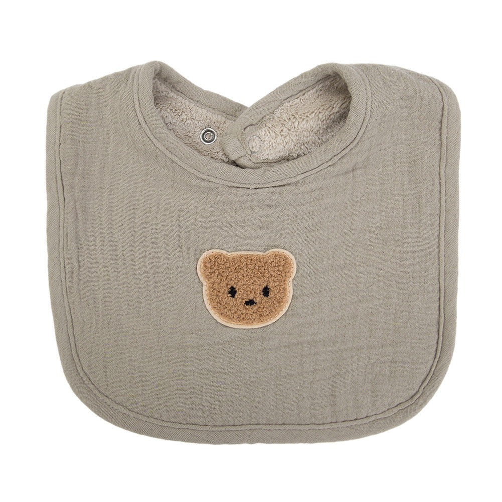 Creative Cartoon Animal Print Baby Cotton Bib