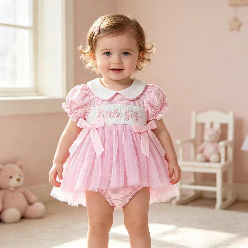 Baby Bow-printed Triangle Bodysuit