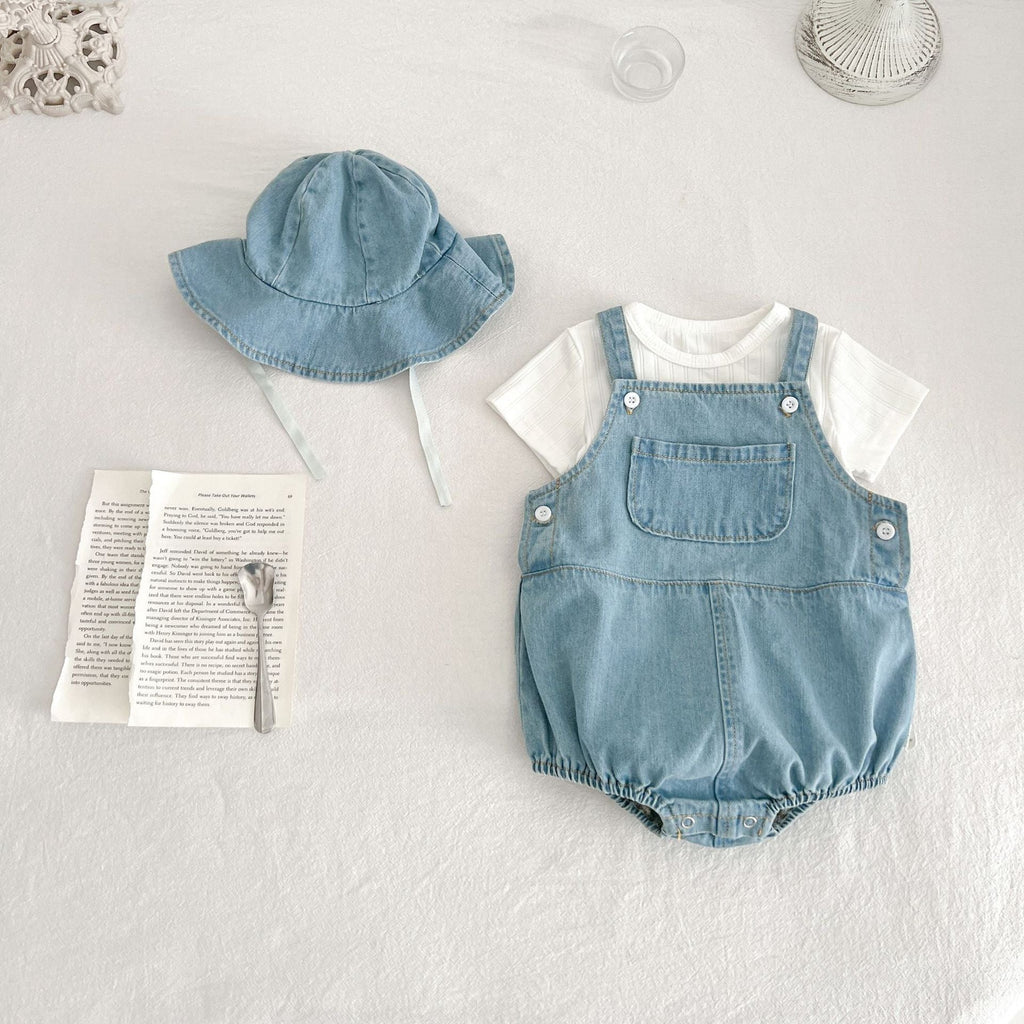 Korean-style Baby Denim Suspender Bib Overalls