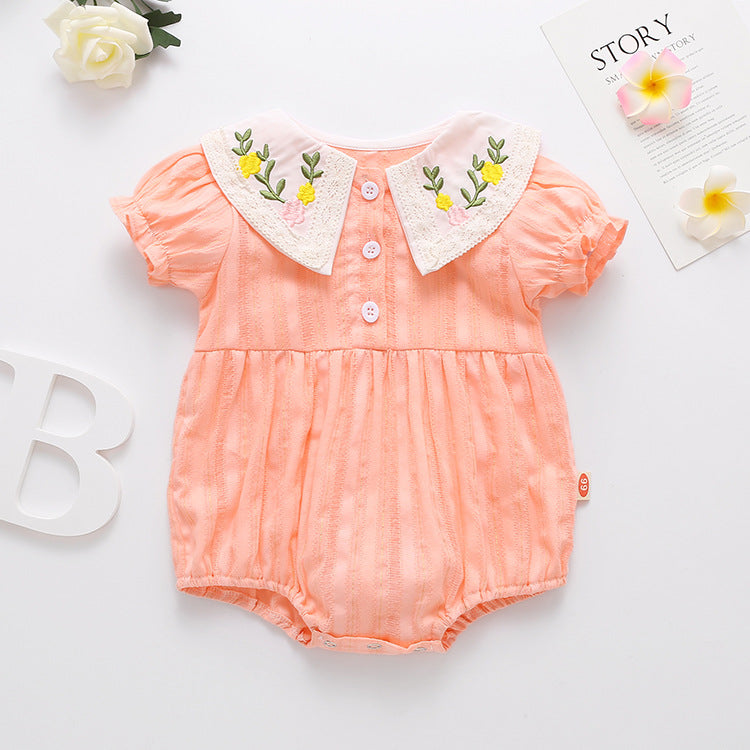Printed Summer Romper Bum-covering Bodysuit