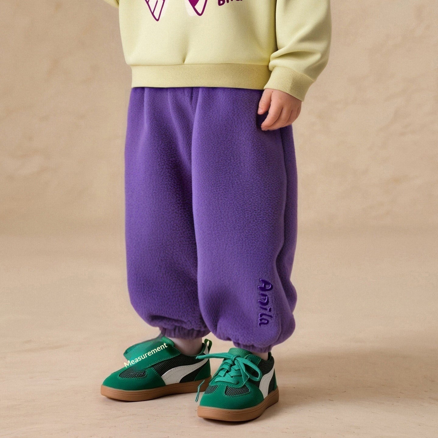 Elastic Waist Warm Trousers Winter Casual Bottoms