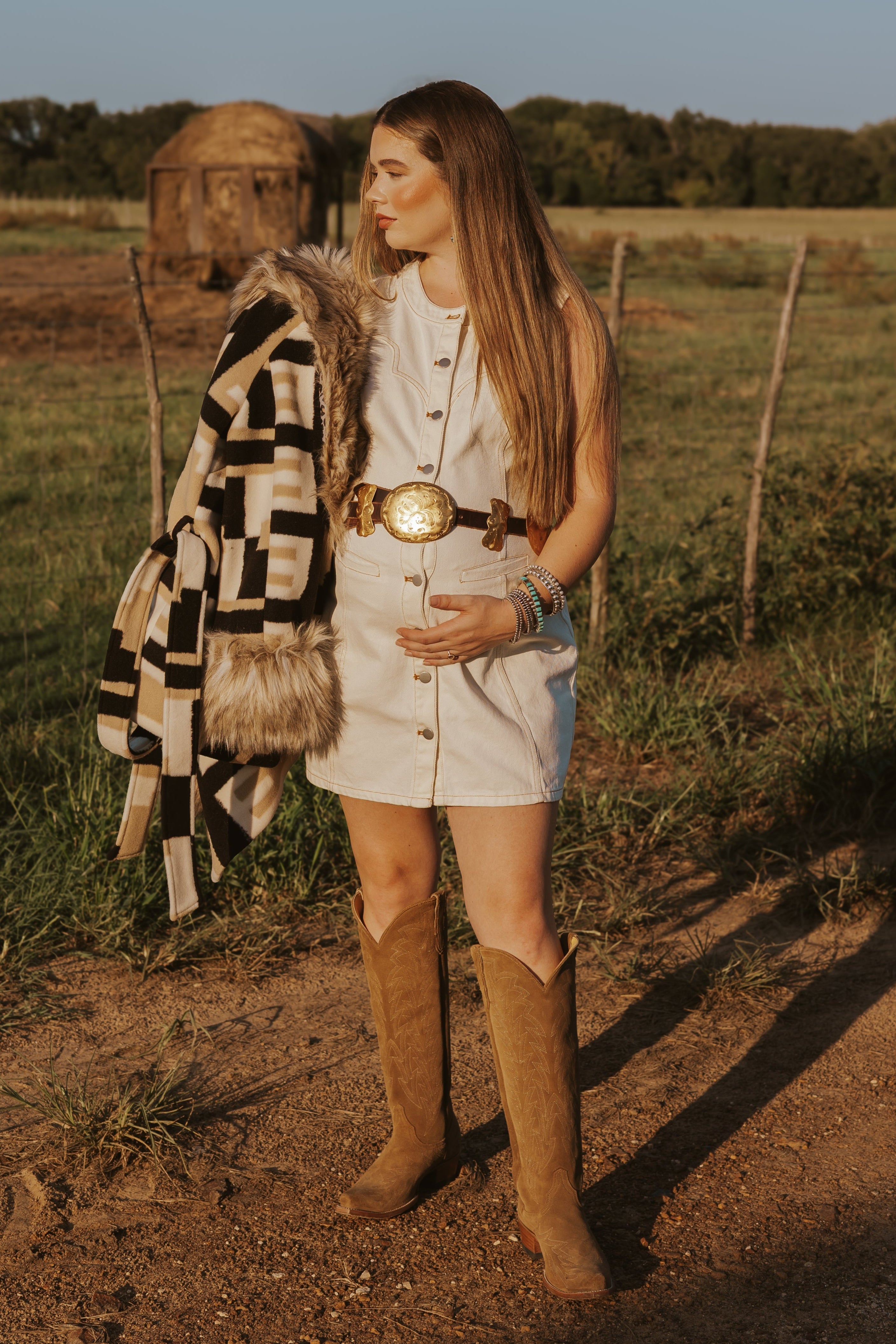 The Cordell Denim Dress- Extra Small