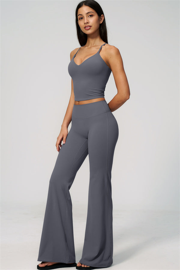 The Zura Tank Top Flared Leggings 2-Piece Set