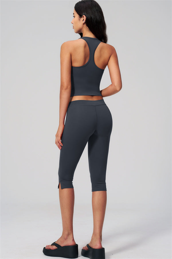 The Revive Crop Top Capri Leggings 2-Piece Set
