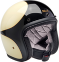BILTWELL Bonanza Helmet - Gloss Vintage White/Black Scallop - Small 1001-559-202