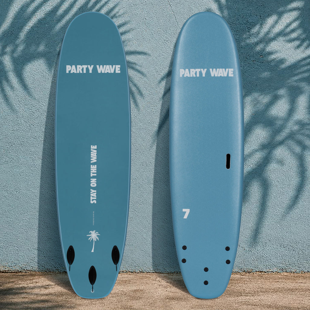 7' Party Wave Soft Top Surfboard - Blue Steel - Ships 10/6/26