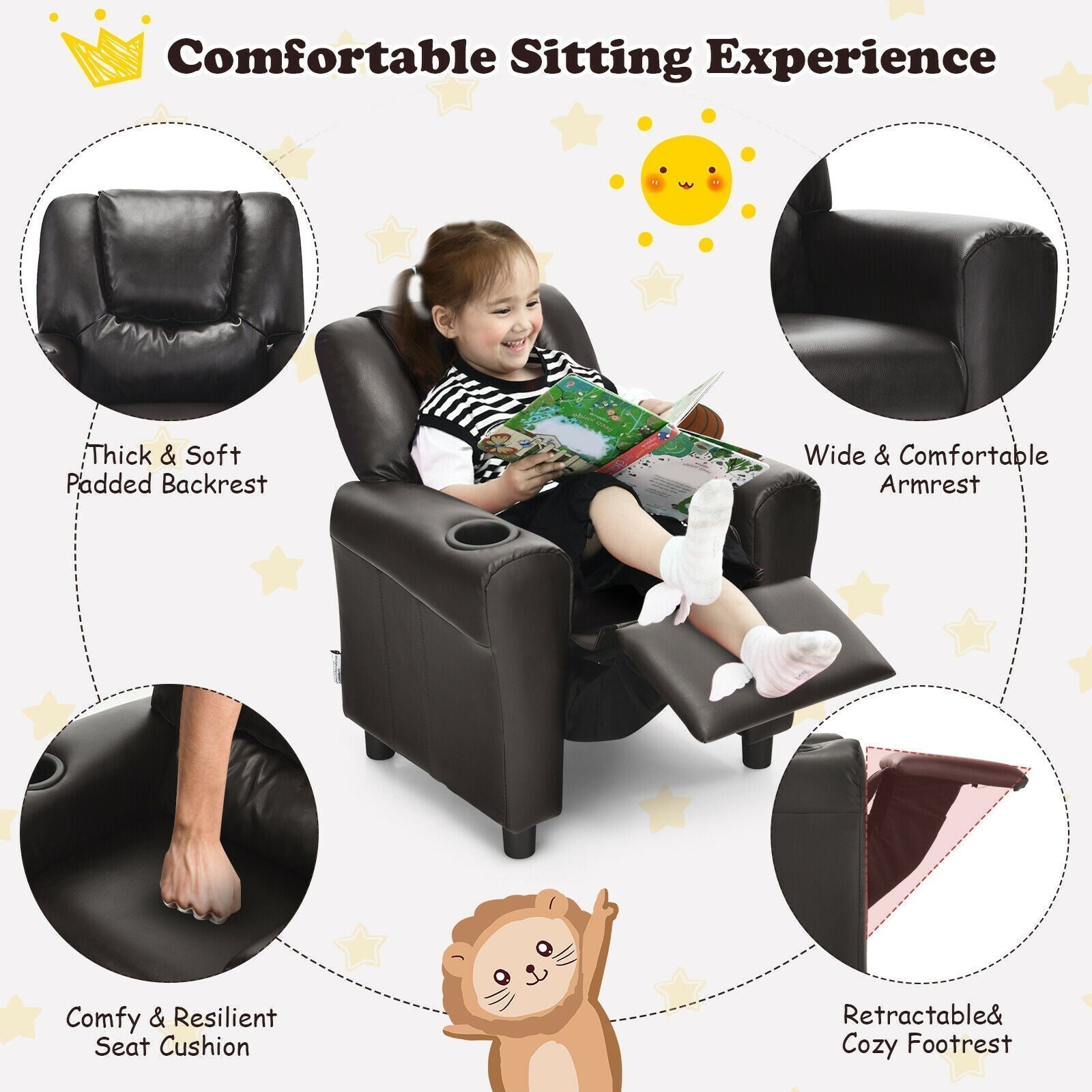Kids Recliner Armchair Sofa