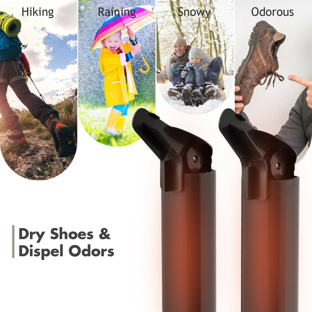 2-Shoe Electric Shoe Dryer with Portable Adjustable Warmer