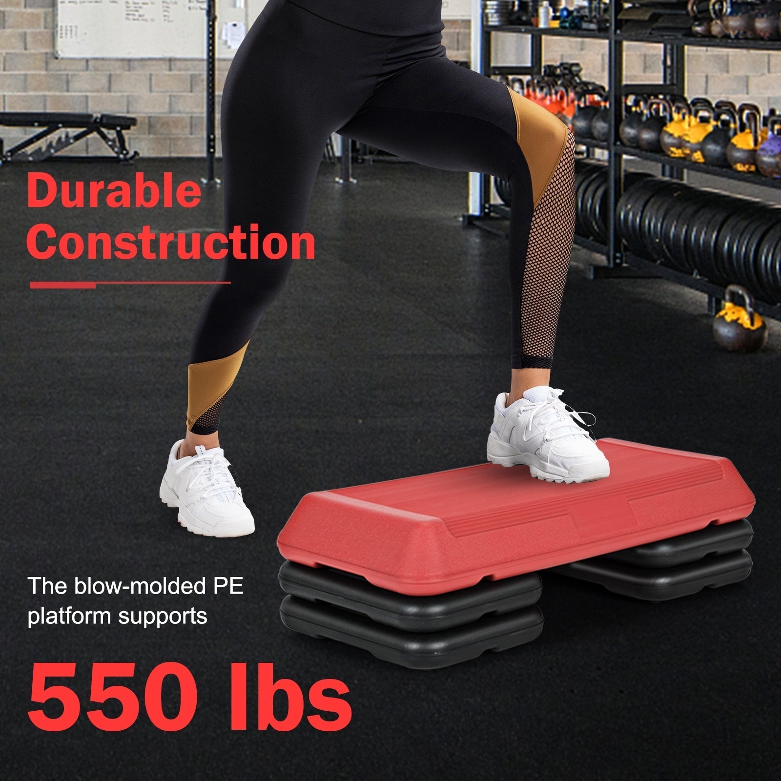 29 Inch Adjustable Workout Fitness Aerobic Stepper Exercise Platform