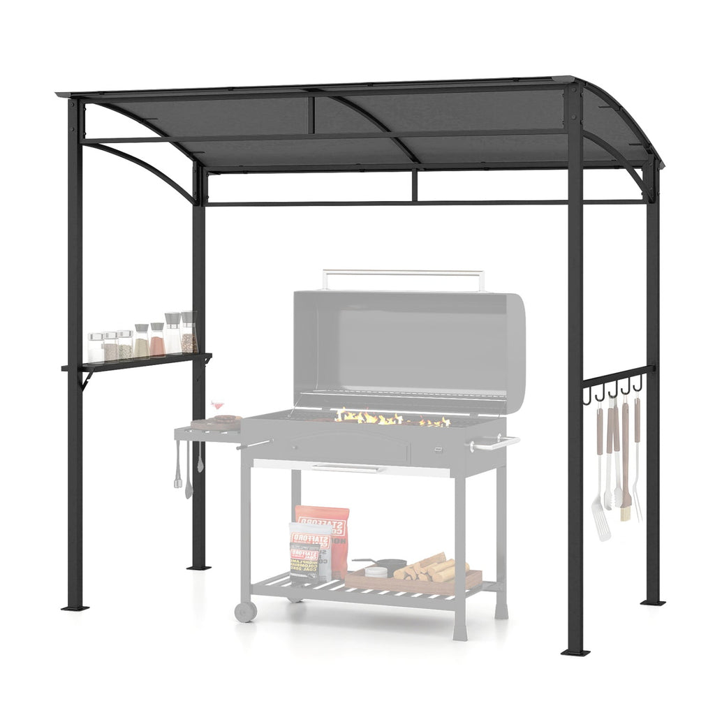 7 x 4.5 Feet Grill Gazebo Outdoor Patio Garden BBQ Canopy Shelter-Brown