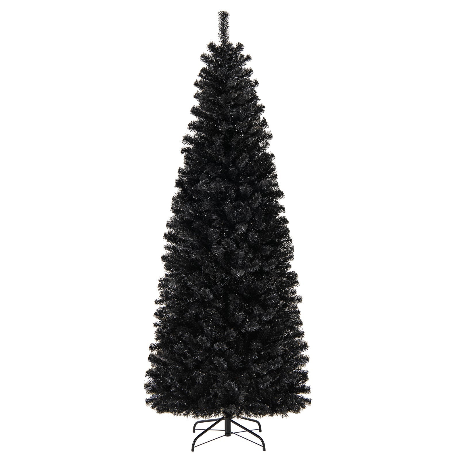 Pre-lit Christmas Halloween Tree with PVC Branch Tips and Warm White Lights