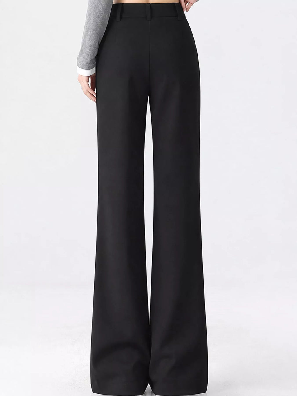 Full Size High-Waisted Slim-Fit Straight-Leg Pants Plus Size