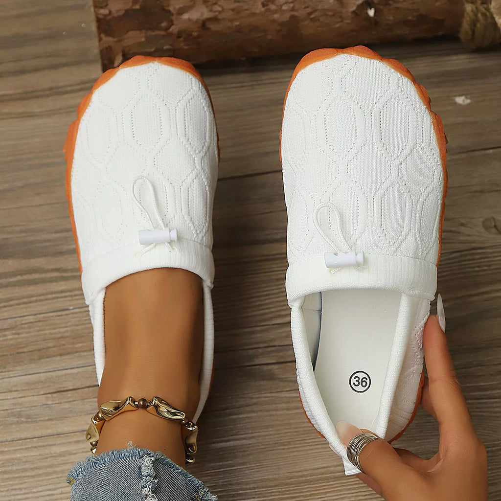 Round Toe Drawstring Slip-Ons