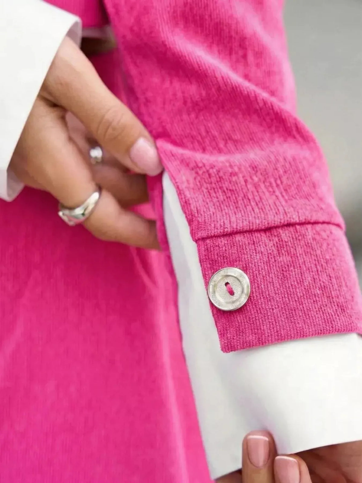Button Up Cropped Jacket and Mini Skirt Set