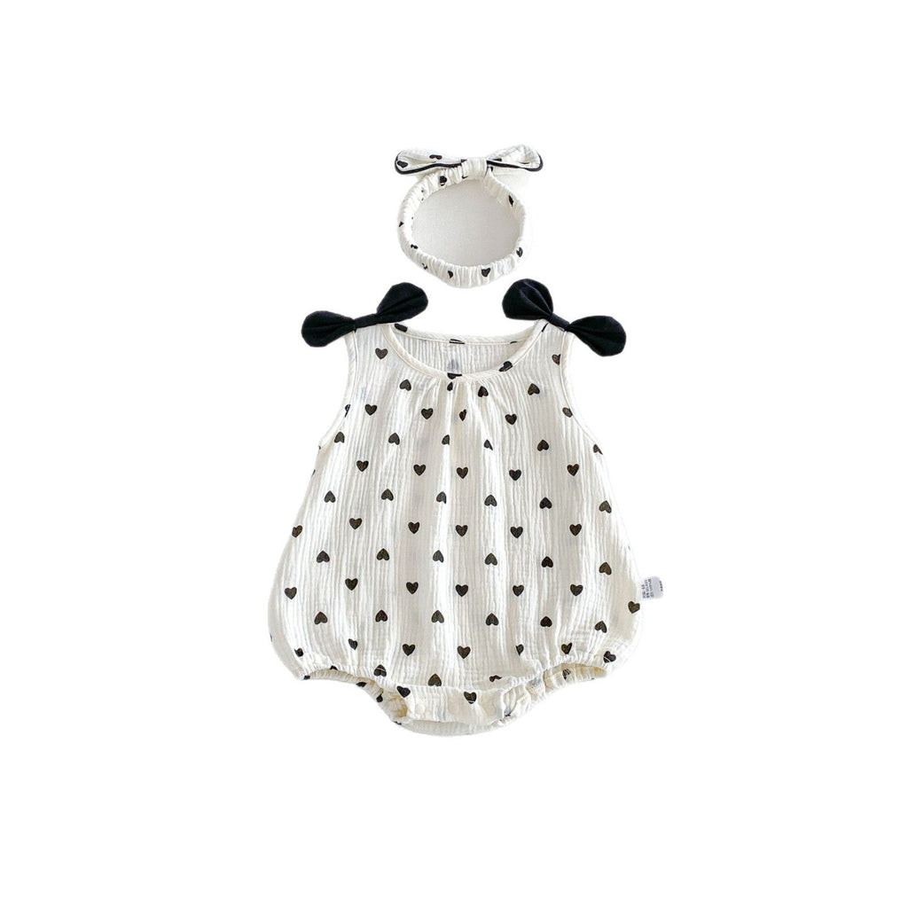 Sleeveless Bodysuit Romper For Baby Girls