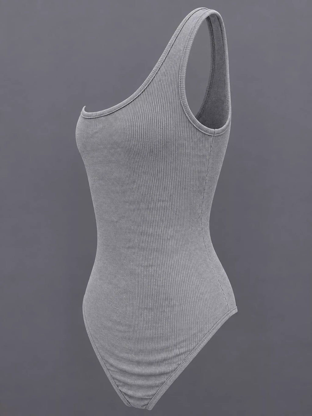 Full Size Ribbed Knit Sleeveless Scoop Neck Bodysuit Plus Size