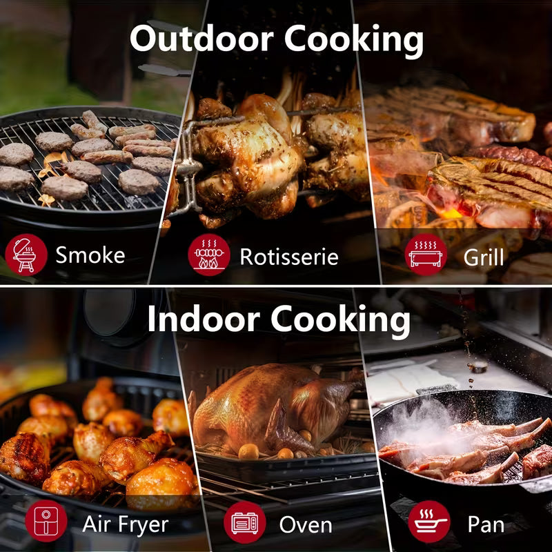 Wireless Meat Thermometer with Dual Probes and App Control