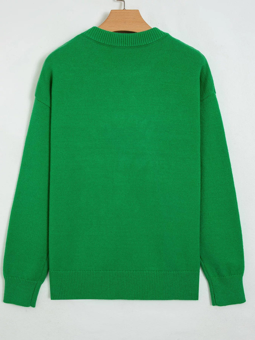 Abstract Patch Embroidery Christmas Pullover Sweater