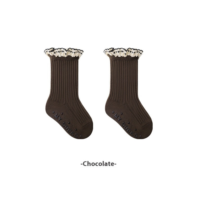 Children Mid Calf Lace Princess Socks
