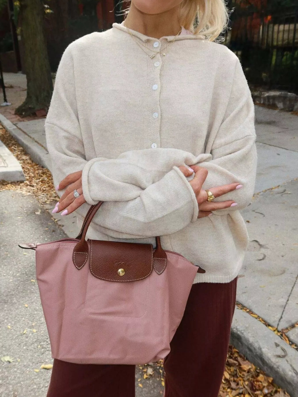 Button-Down Dropped Shoulder Cardigan