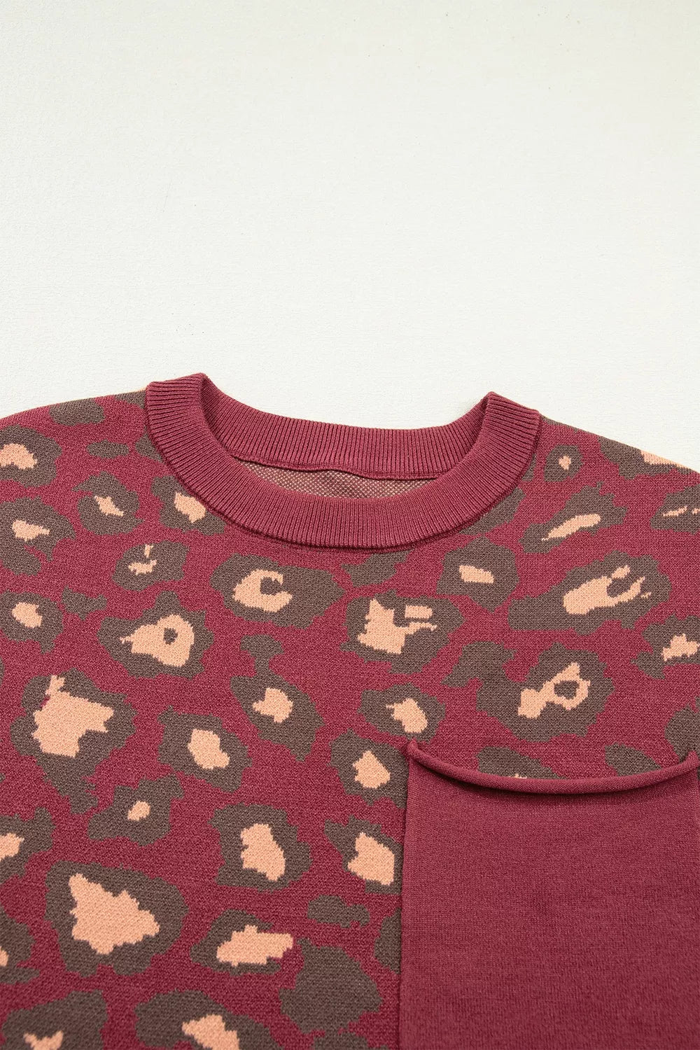 Leopard Print Cap Sleeve Knit Top