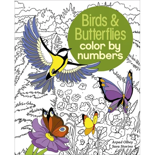 Birds & Butterflies Color by Numbers - Paperback