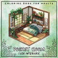 Pocket Room Cozy Interiors Coloring Book For Adults: Large Print Stress Relief Colouring Pages Presenting Tiny, Adorable And Peaceful Spaces With Flow - Paperback