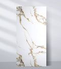 Calacatta Oro Gold Marble PVC Wall Panel - Waterproof (4x8 ft, 32 sq. ft)