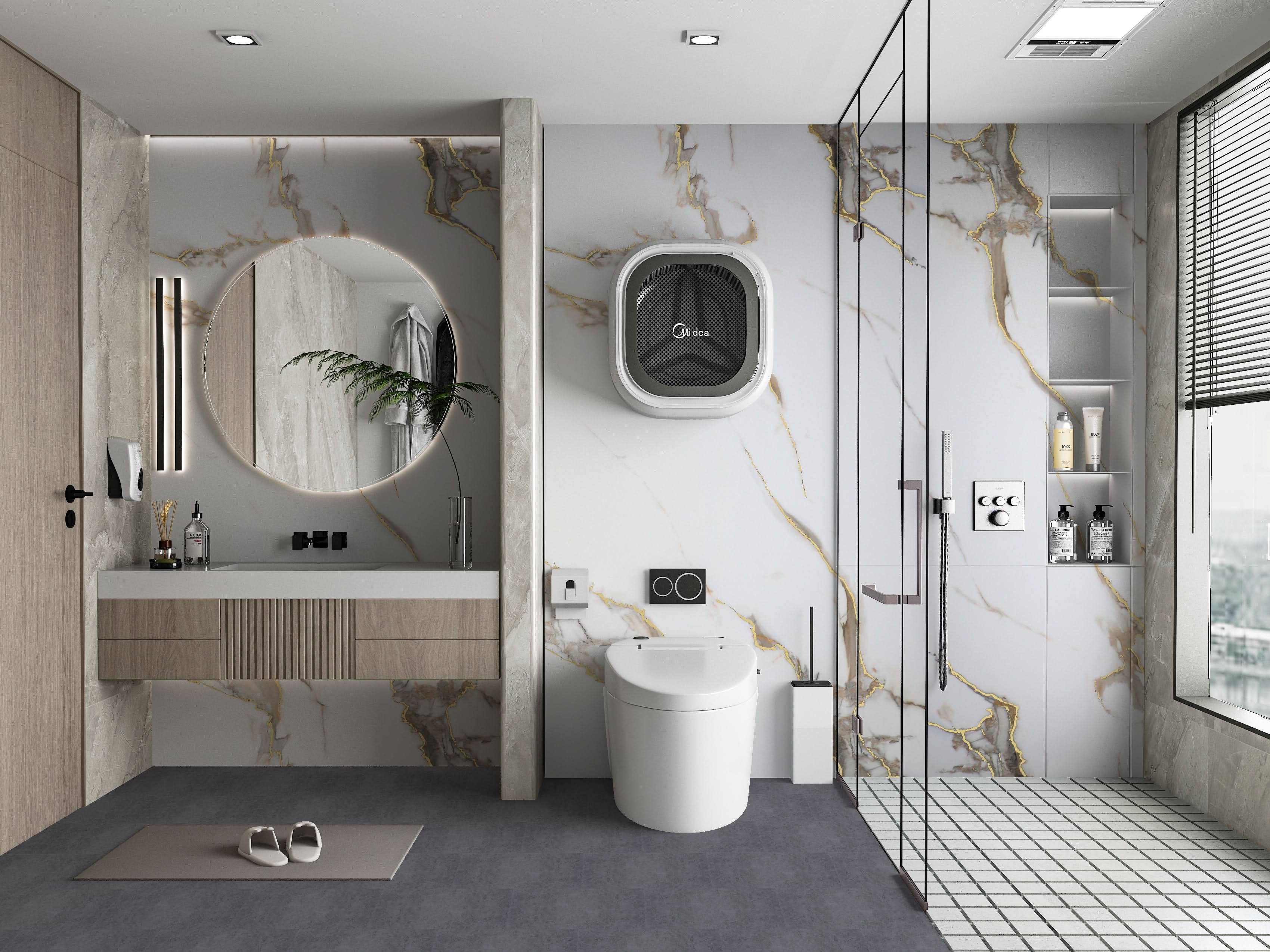 Calacatta Oro Gold Marble PVC Wall Panel - Waterproof (4x8 ft, 32 sq. ft)