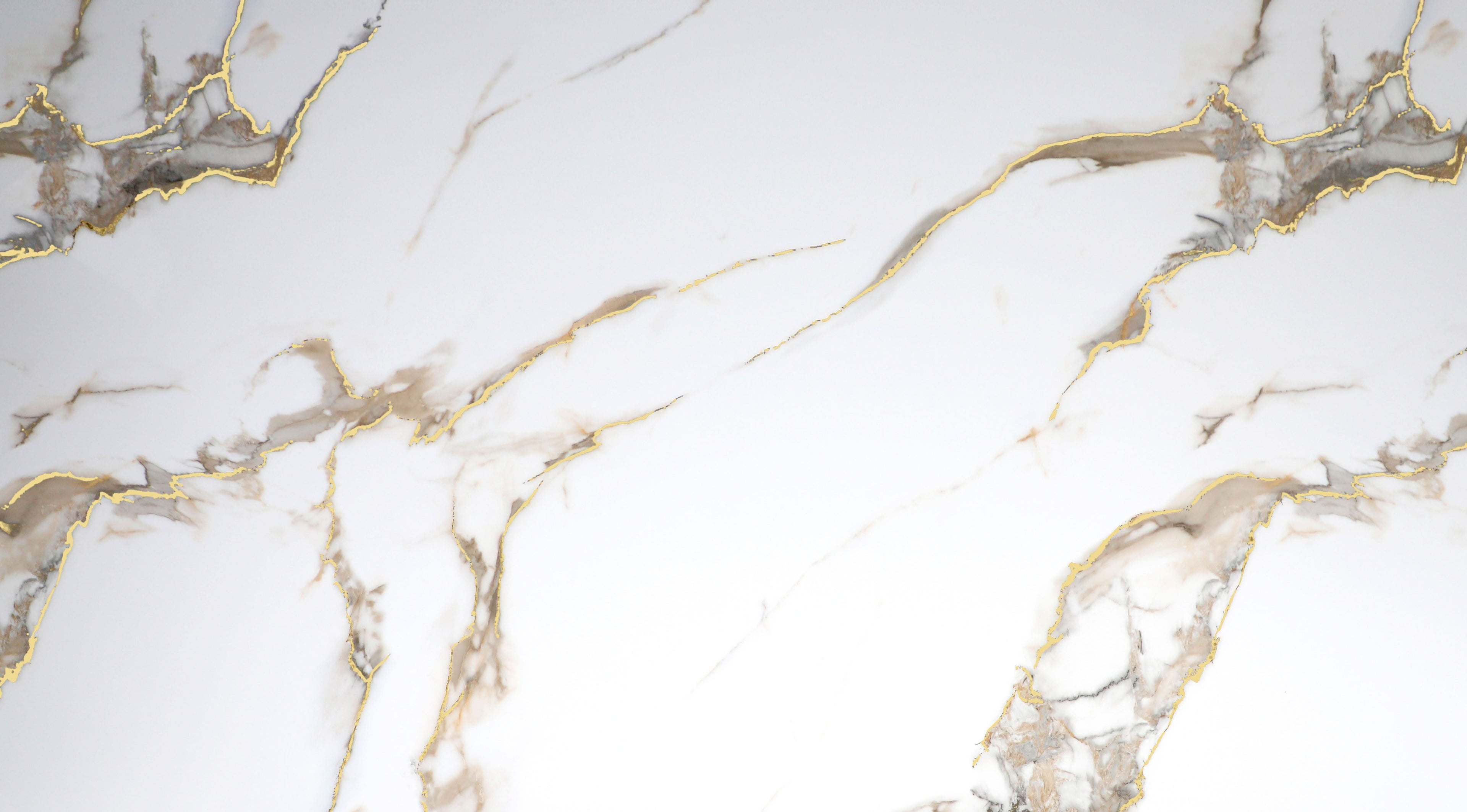 Calacatta Oro Gold Marble PVC Wall Panel - Waterproof (4x8 ft, 32 sq. ft)