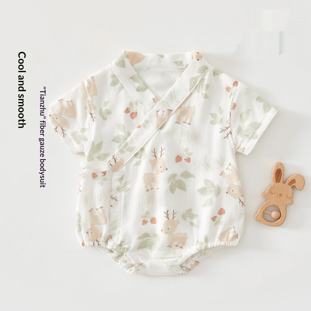 Baby Bamboo Cotton Summer Outfit Triangular Romper Made Of Bamboo Fiber