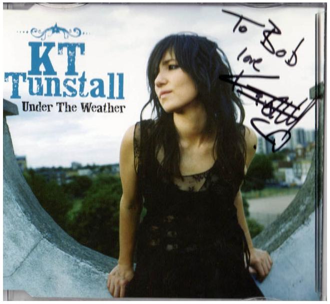 KT Tunstall Autographed Under The Weather CD