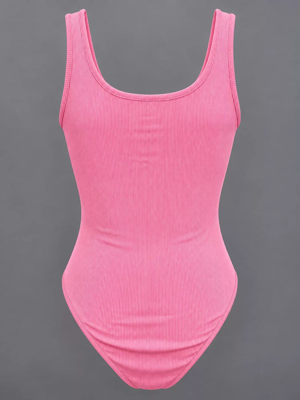 Full Size Ribbed Knit Sleeveless Scoop Neck Bodysuit Plus Size