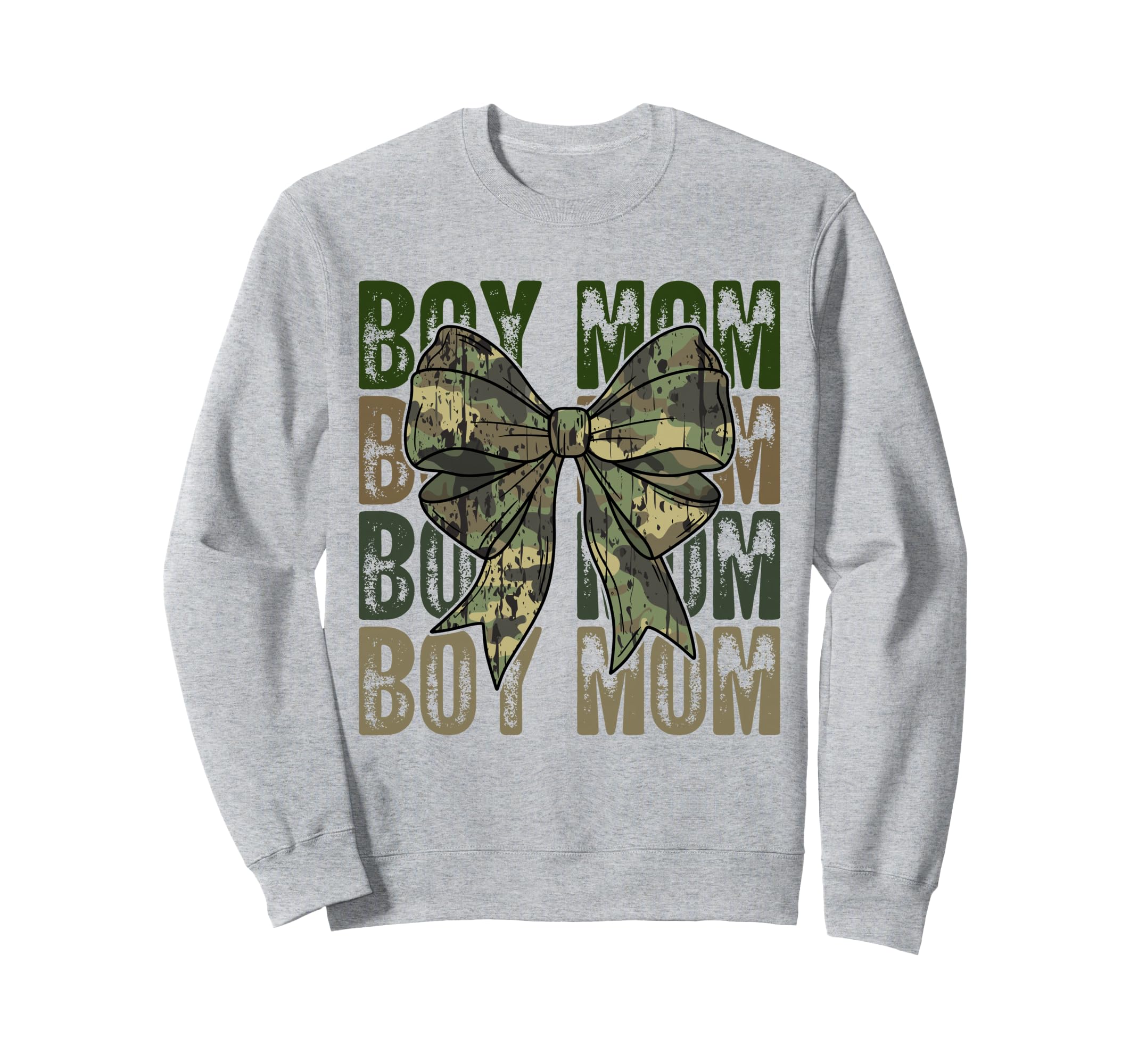 Mom Camo Coquette Bow Sweatshirt - Casual Everyday Wear for Adults