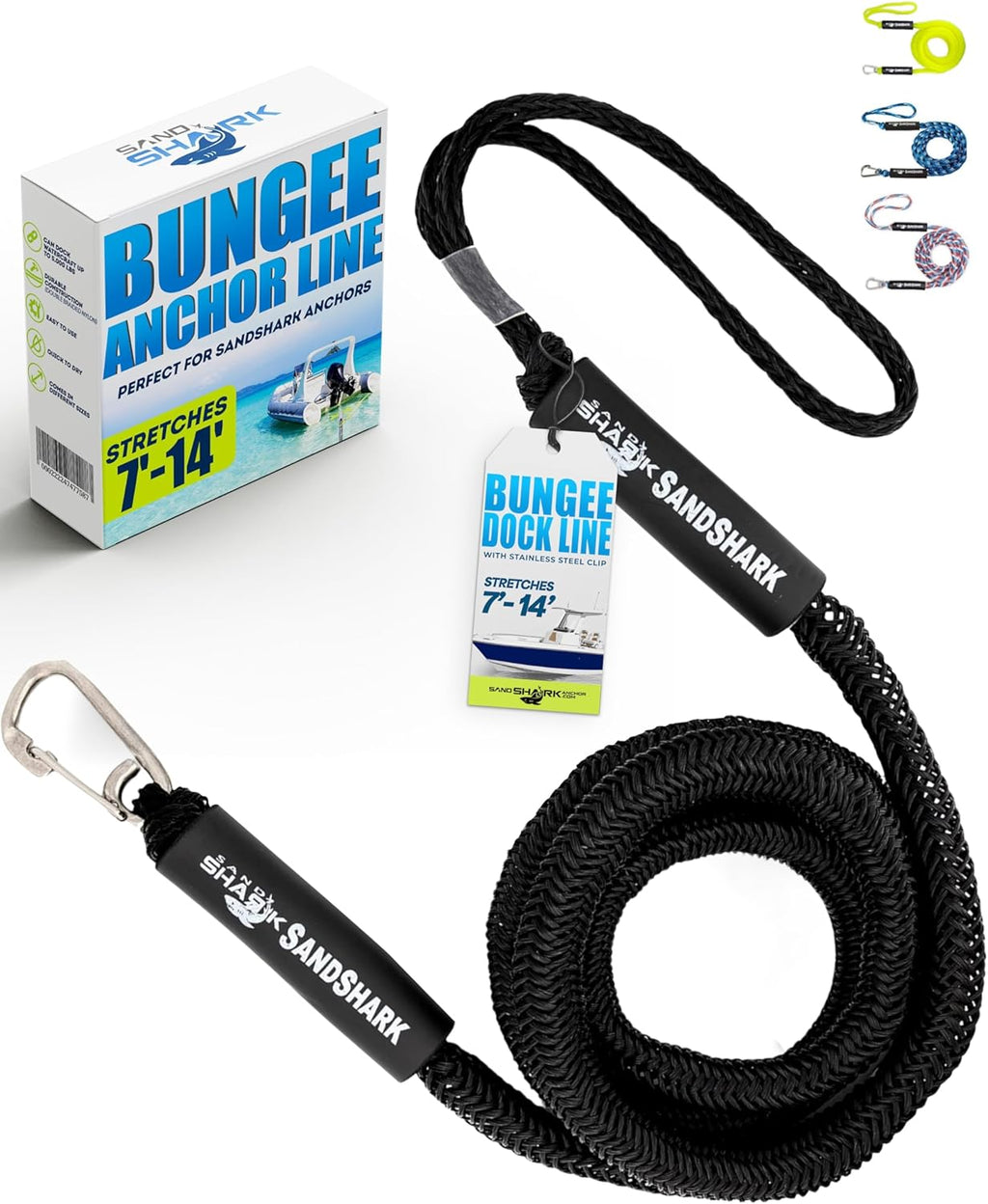 7-14ft Bungee Dock & Anchor Line