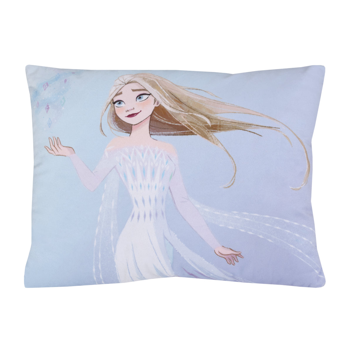Disney Frozen Winter Cheer Lavender, Aqua and White Elsa Decorative Toddler Pillow