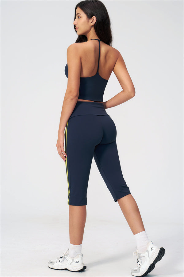 The Evoke Crop Top Capri Leggings 2-Piece Set