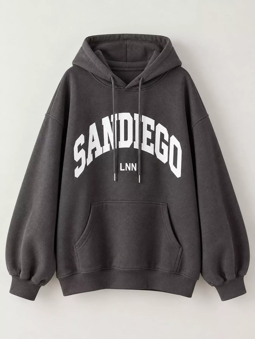 Letter Graphic Long Sleeve Hoodie