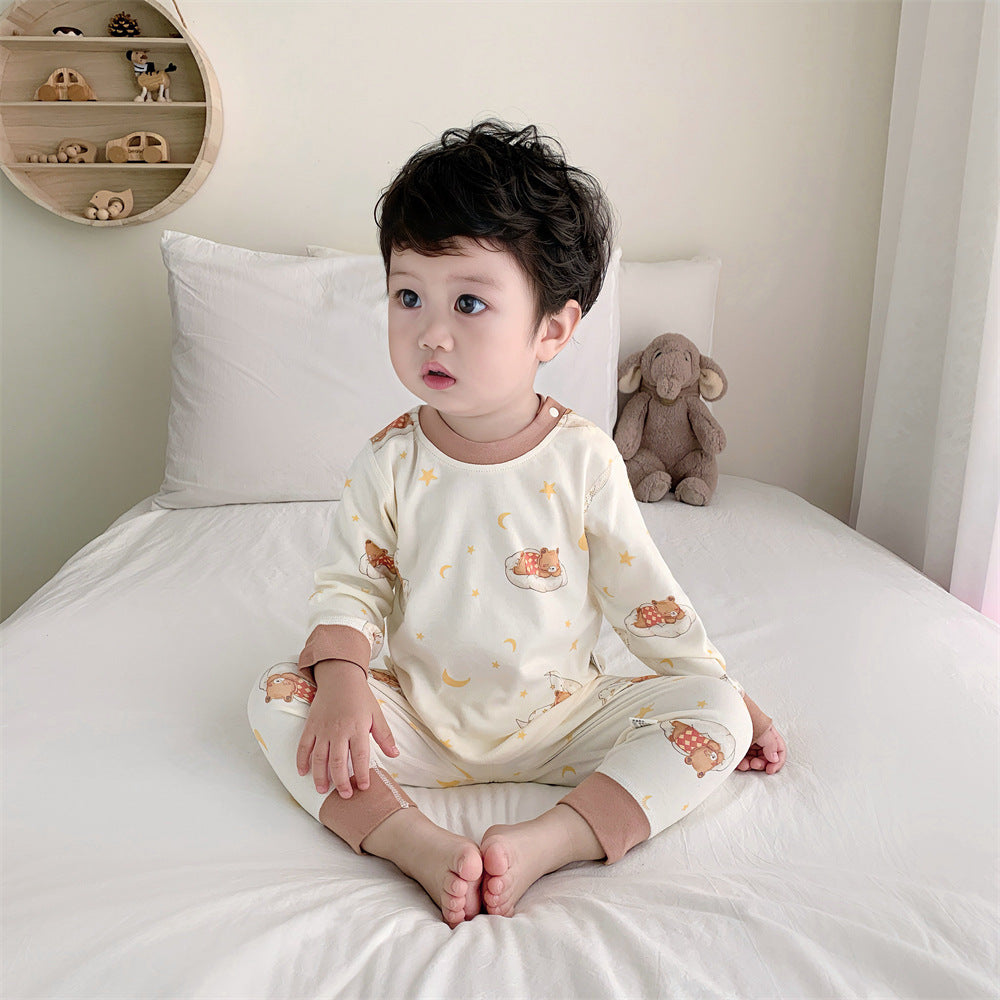 Children's Autumn Clothing Set Pure Cotton