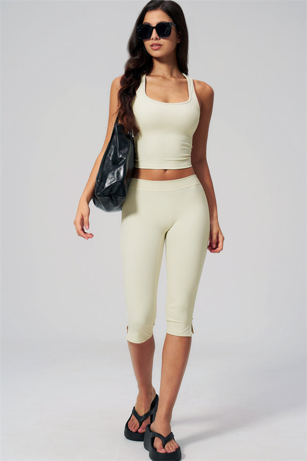 The Revive Crop Top Capri Leggings 2-Piece Set