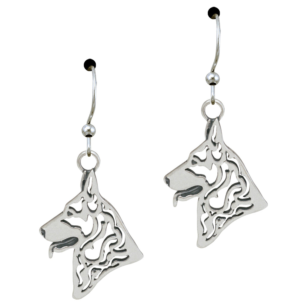 Recycled Sterling Dog Breed Earrings