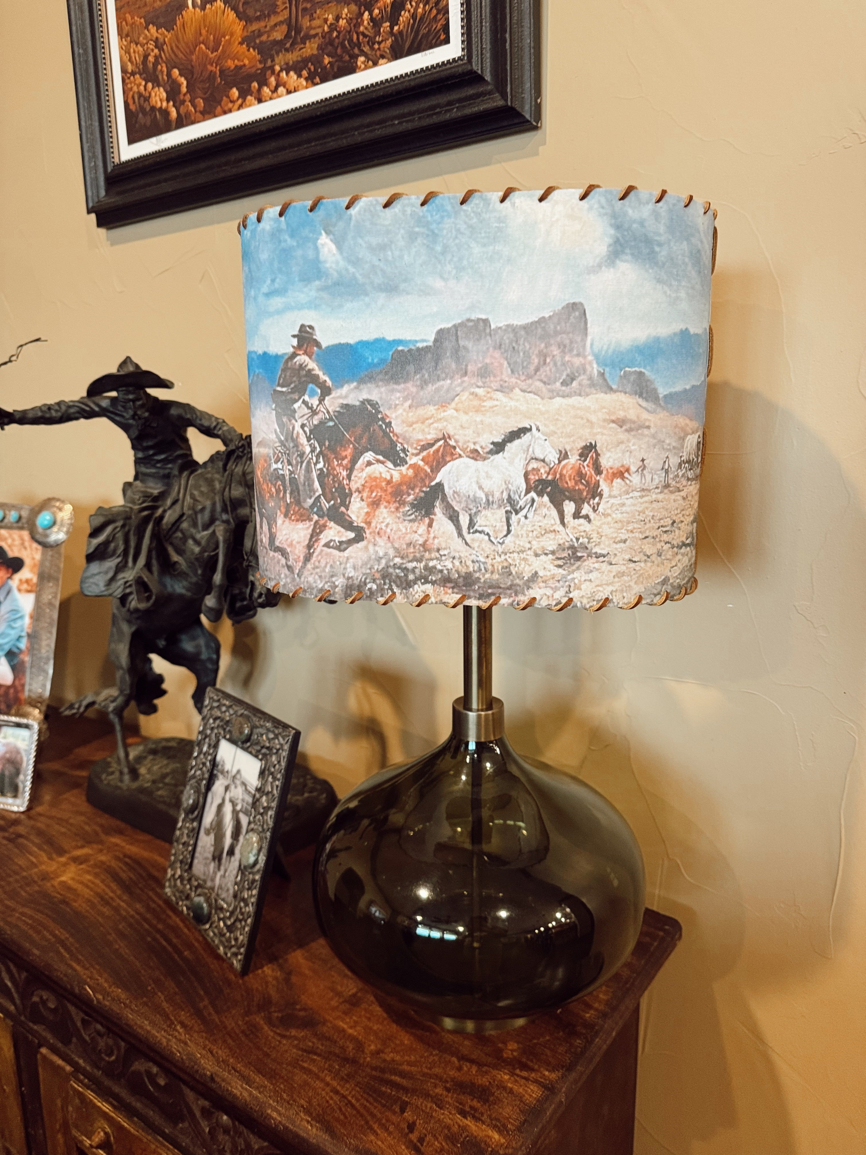The Mustang Chase Lampshade