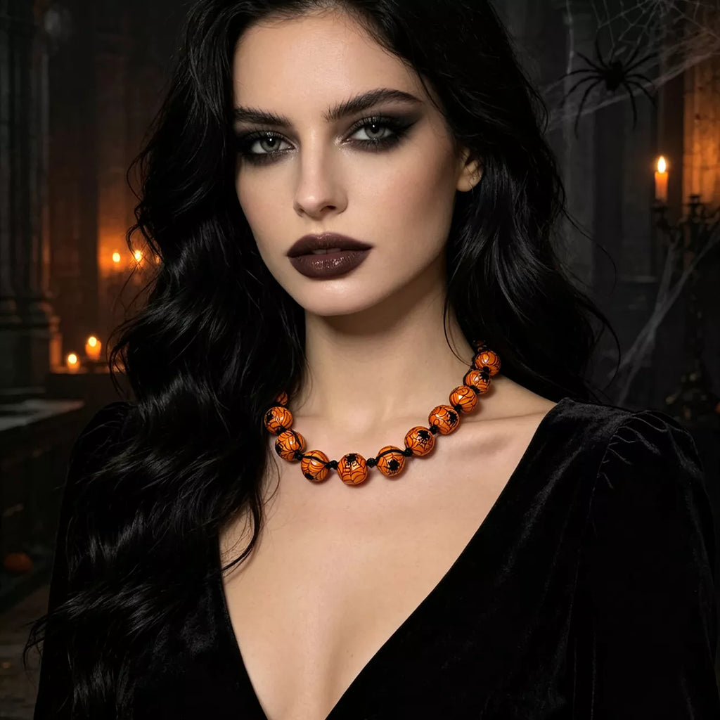 Halloween Beaded Choker Necklace