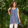 Center Lane Embroidered Sleeveless Tunic
